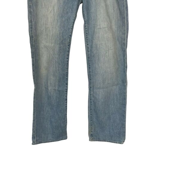 American Eagle Mens Jeans Straight Leg Light Wash Denim Size 33 X 32 - Picture 4 of 9